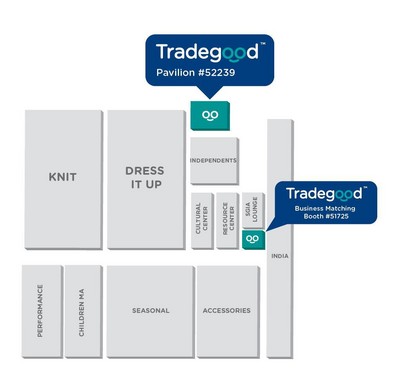 圖二：Tradegood展位示意圖  (展團(tuán)展位號為52239，配對展位號為51725)