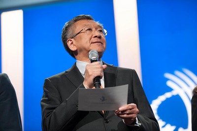 安利公益基金會常務副主席，安利（中國）總裁黃德蔭在克林頓全球倡議年會演講