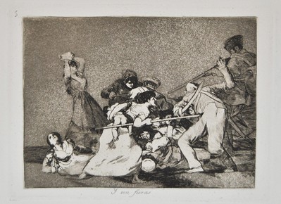 戰(zhàn)爭災(zāi)難之就像野獸，1812-15年（1863年第一版），銅蝕版畫，16.3×26厘米