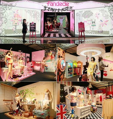 芬狄詩POP UP STORE藝術概念店，夢幻甜美的Dreaming Girl，活力率性的模特在演繹Sisterhood、森女精靈的New Naturals田園夢境、Lucie's World悅動的魔幻世界展區(qū)